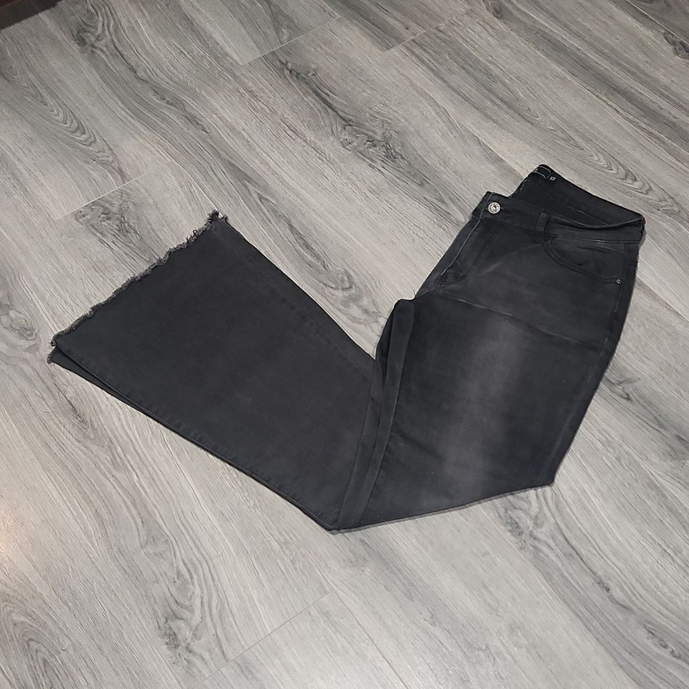 Lucky & Blessed Super Flare Black Jeans